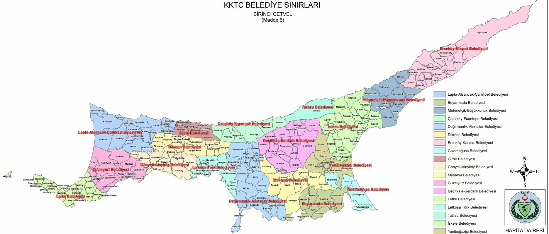 kktc belediye sinirlari